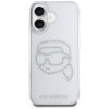 KARL LAGERFELD futerał do IPHONE 16 KLHCP16SHKHDCELT (IML Rhinestones K Head) transparentny
